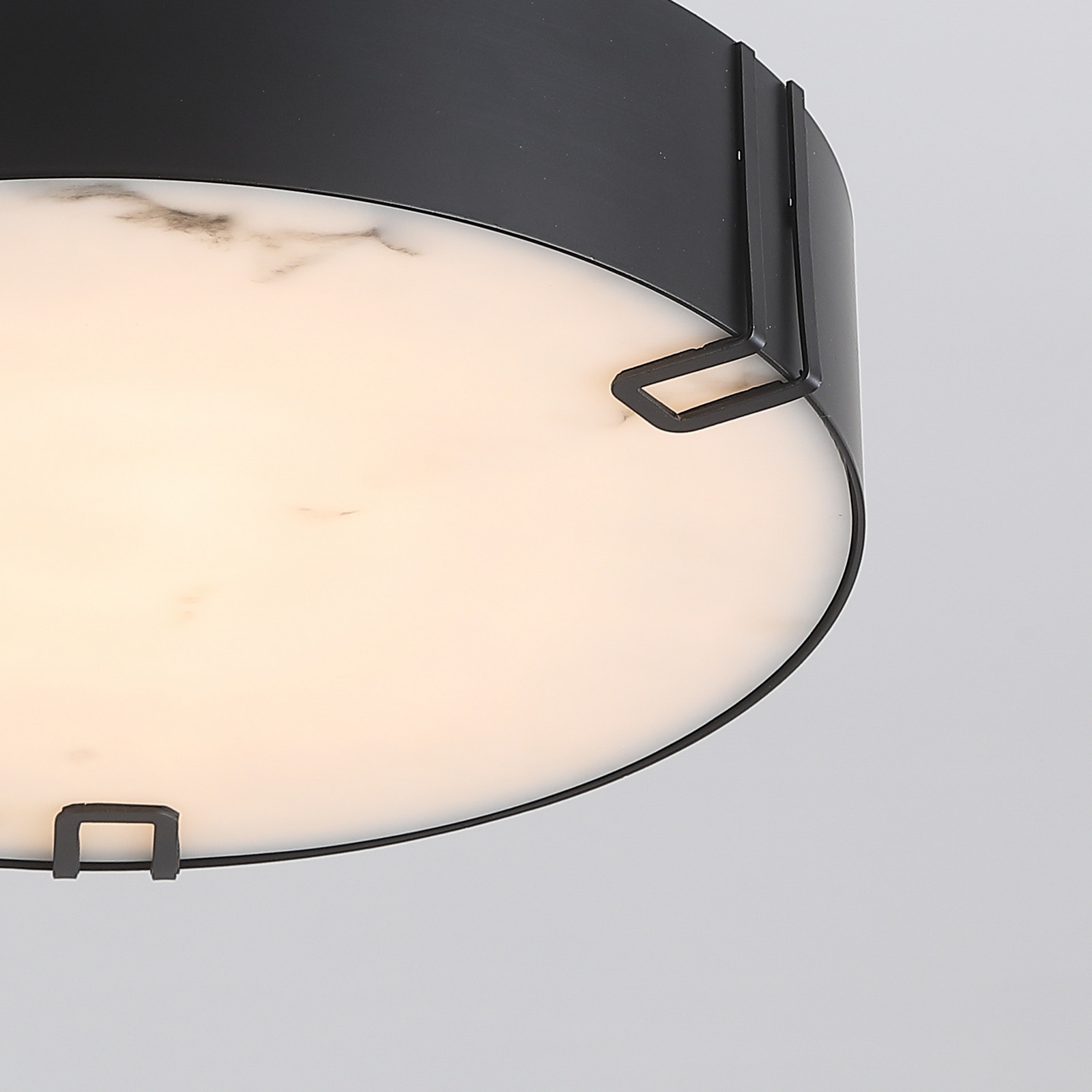 Searchlight LED таванна лампа „Marmo“, черна, метал, IP44, 3 000 K