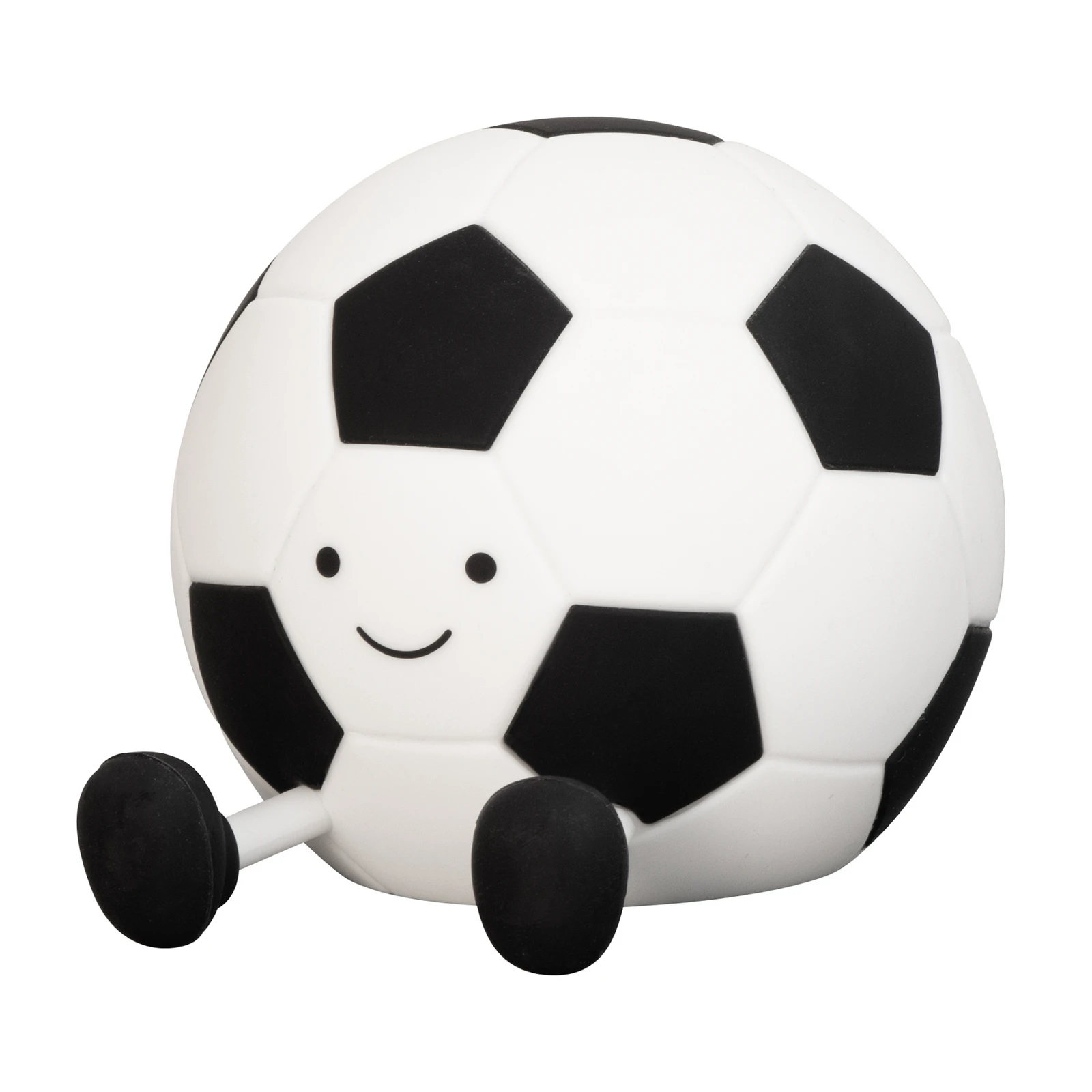 LED-Akkulampe Fußball Kalle, weiß-schwarz, Länge 14 cm