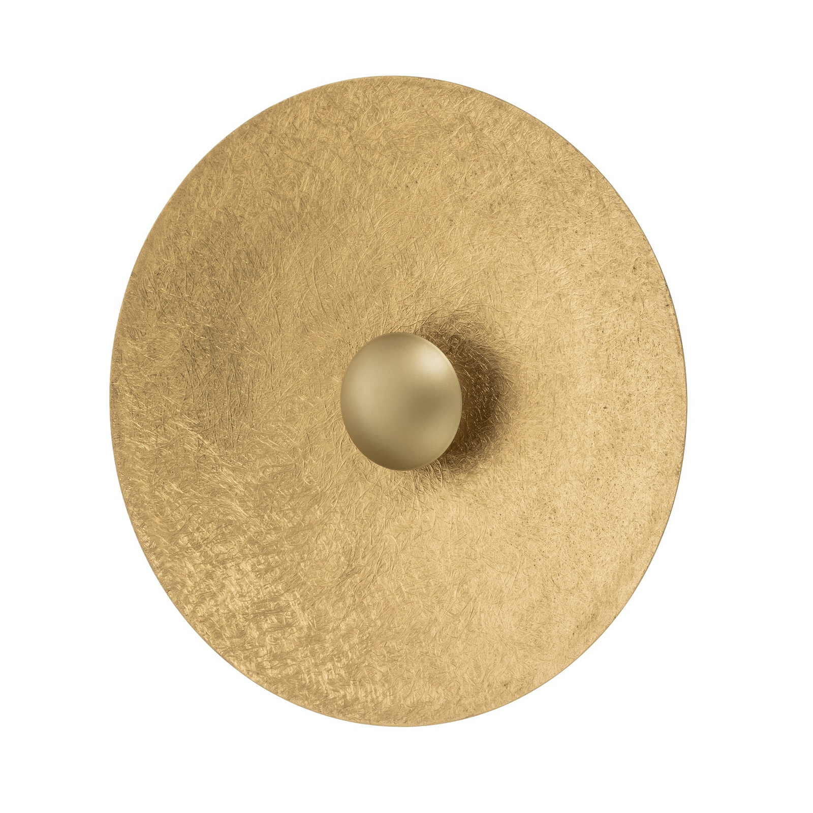 LED nástěnné světlo Sole M, Ø 65 cm, zlatá barva, ocel, 3 000 K