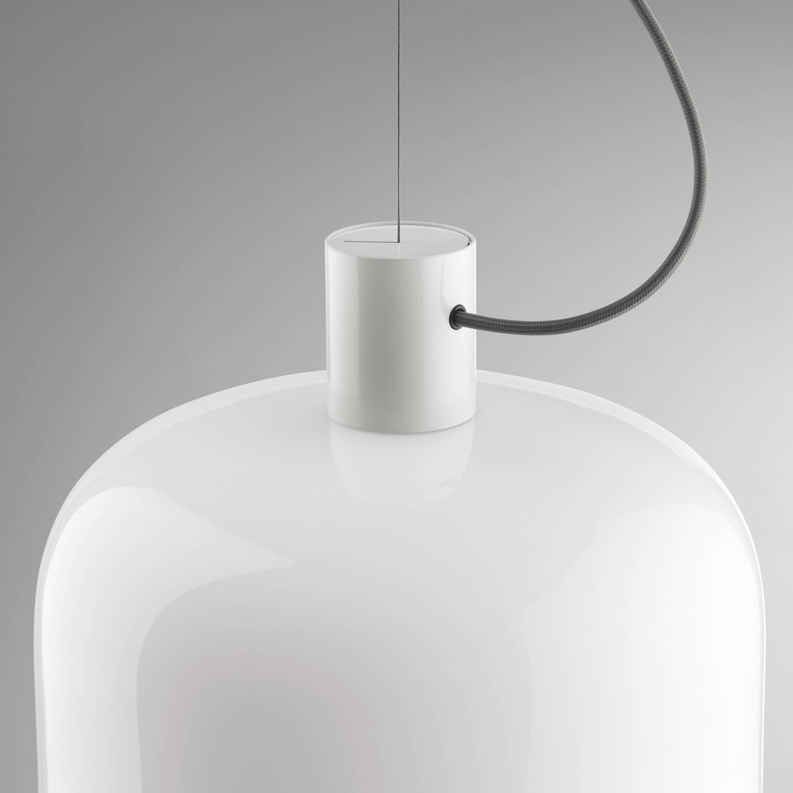 Lampa wisząca Flos Bellhop Glass S1, biały, szkło, Ø 33 cm, E27