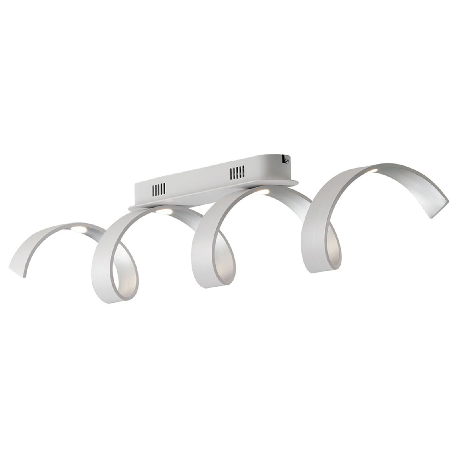 Helix LED-loftlampe, hvid, sølv