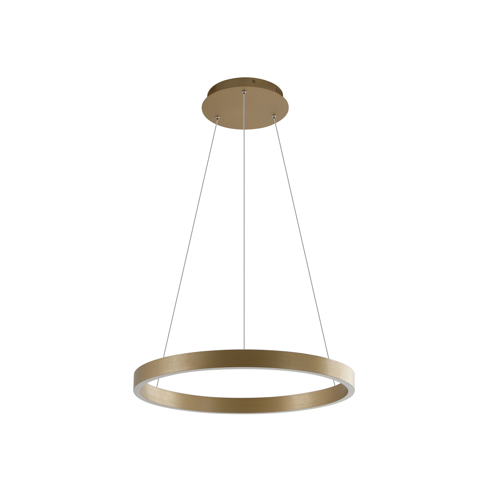 Lucande Smart LED pendant light Yonam, gold, 1-bulb, Tuya