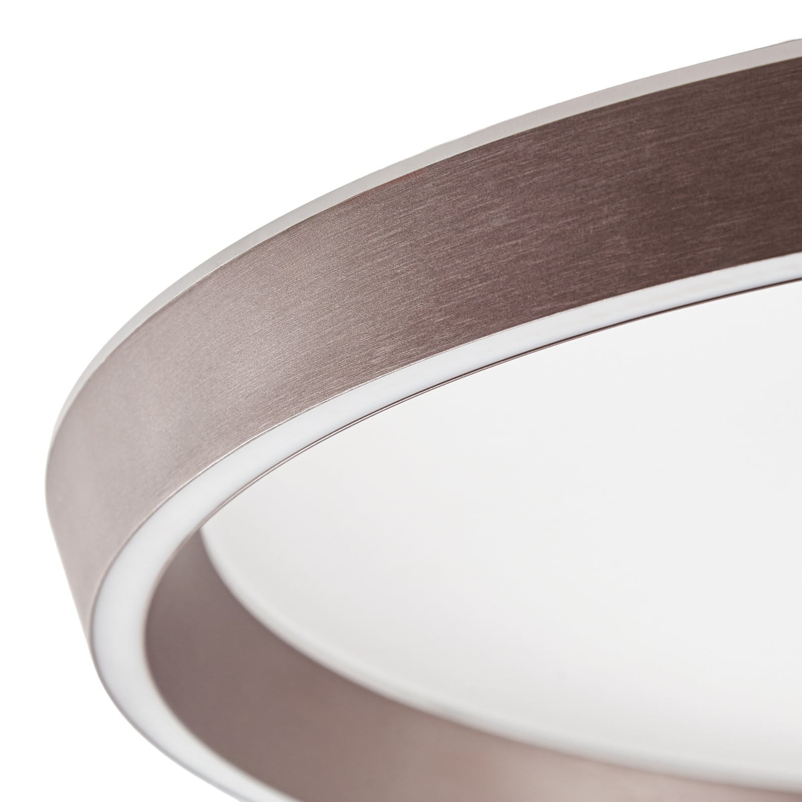 Lucande LED-taklampe Rylan, brun, Ø 62 cm, dimbar, CCT Lucande LED-taklampe Rylan, brun, Ø 62 cm, dimbar, CCT