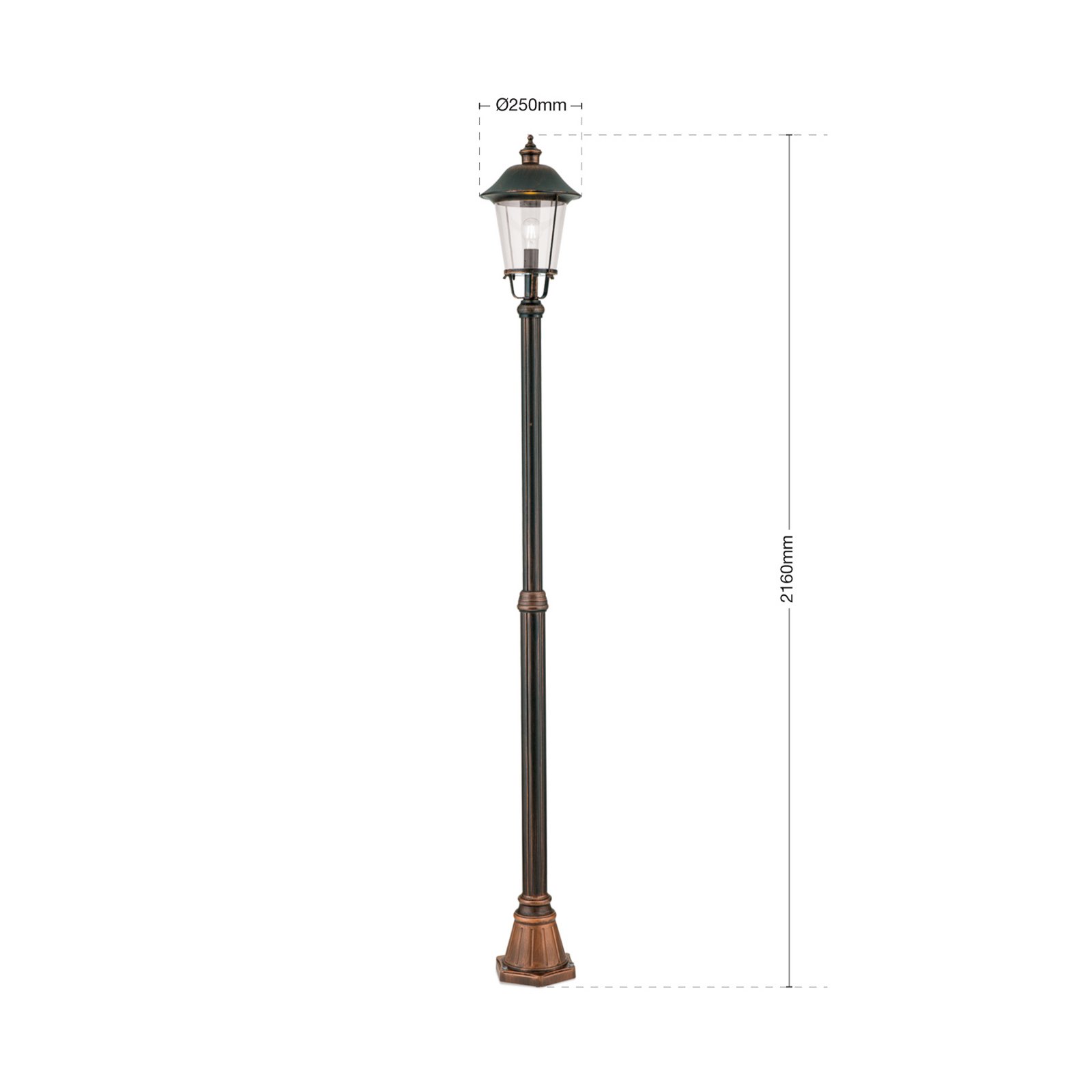 Mariella lamp post, 1-bulb