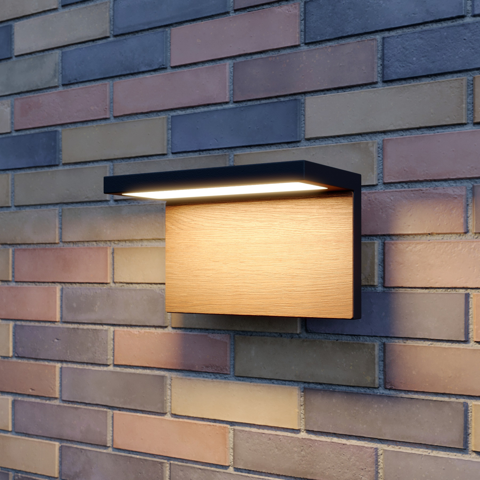 Lucande Lignus LED outdoor wall light