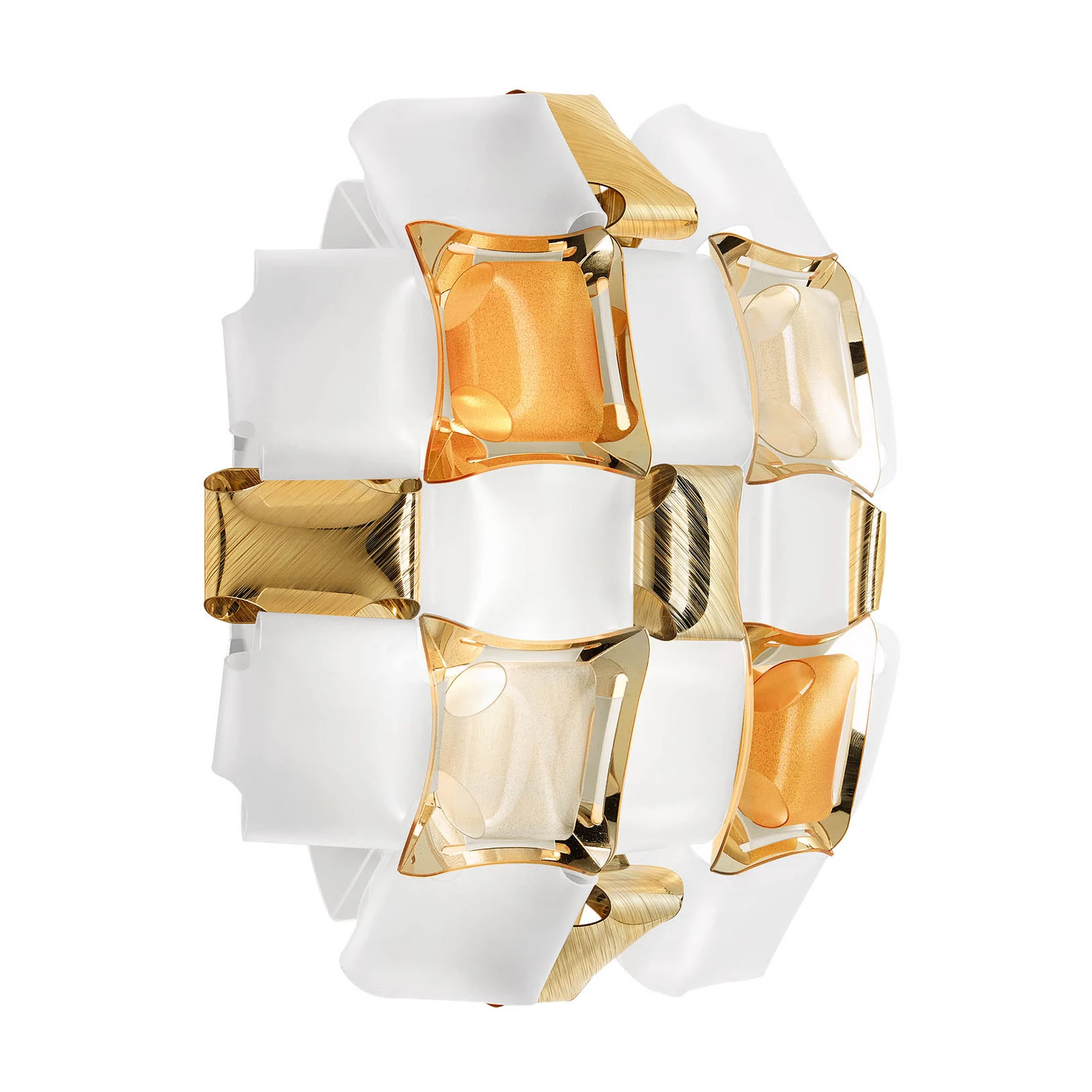 Slamp Mida Deckenleuchte, Ø 67 cm, amber/weiß