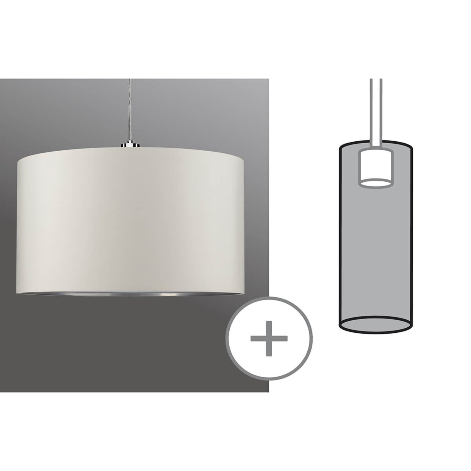 Paulmann Textilschirm Tessa Ø 45,4 cm creme