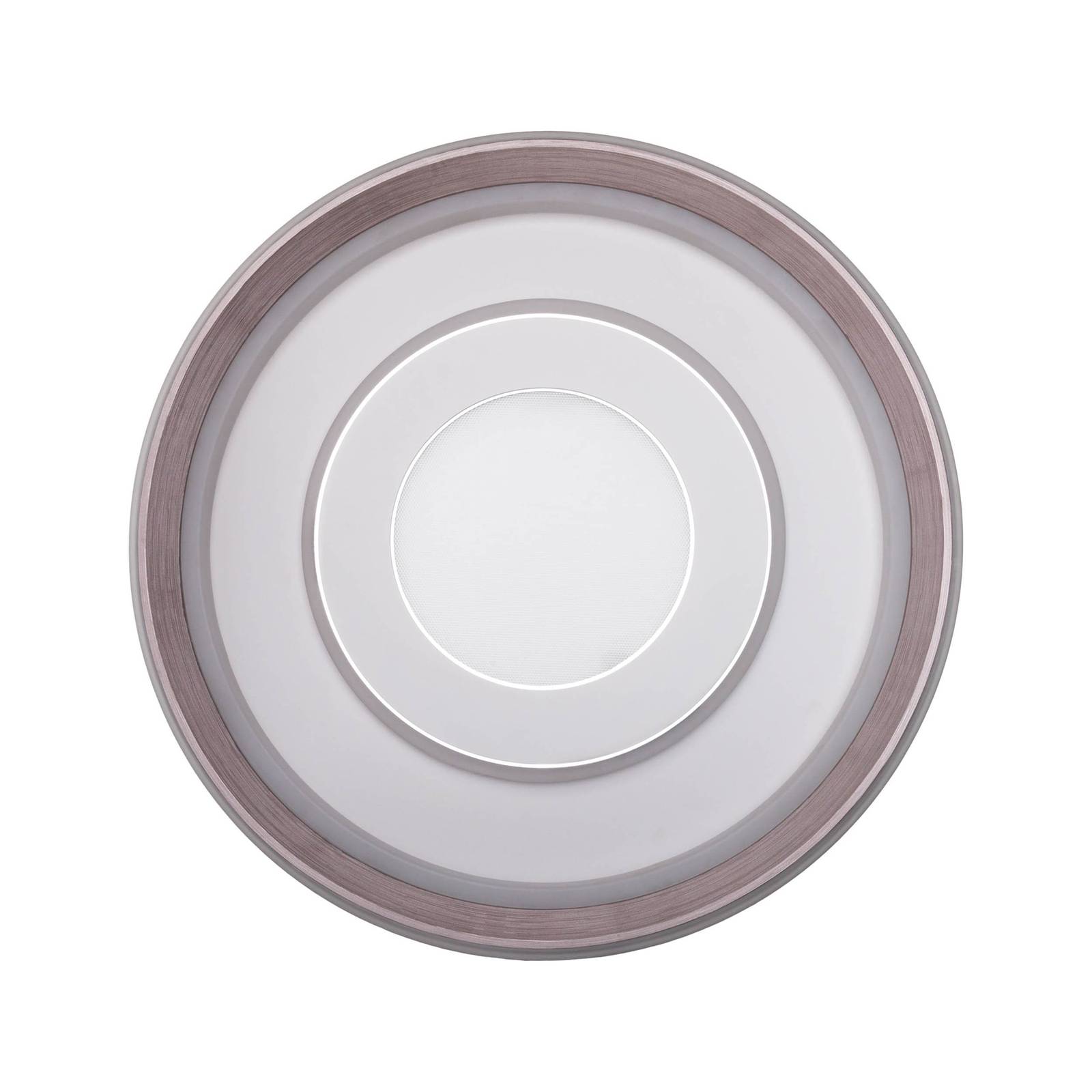 Lampa sufitowa LED Doira, biała, metal, Ø 50 cm, CCT, pilot