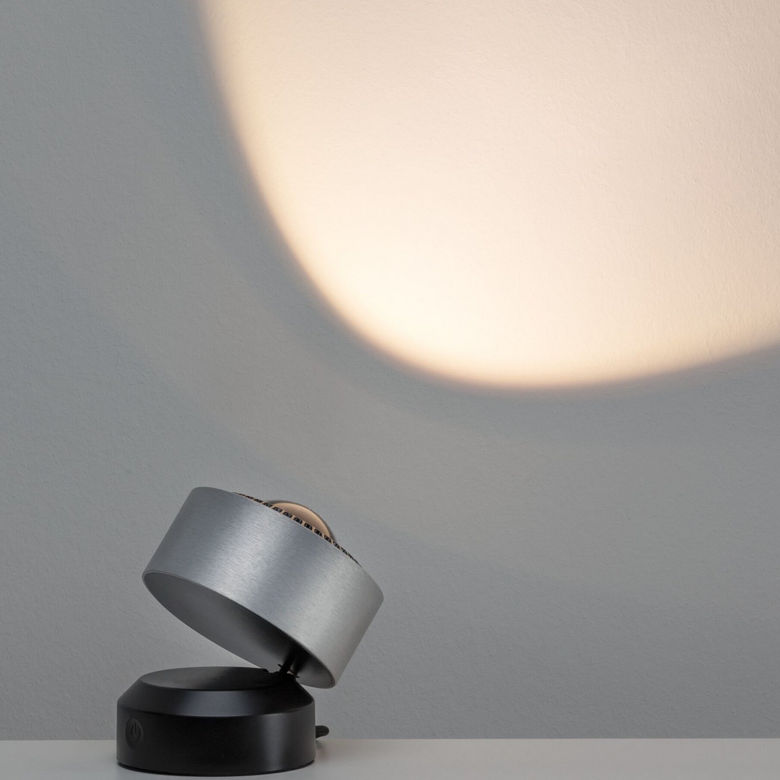 Lampa de masă LED Paulmann Aldan, aluminiu, 10 cm, dimabil