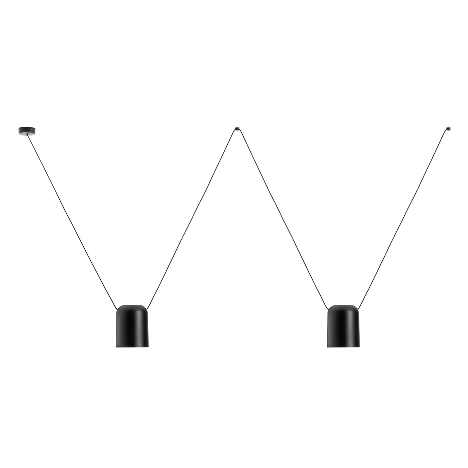 LEDS-C4 Attic Double cilindro Ø 15cm nero