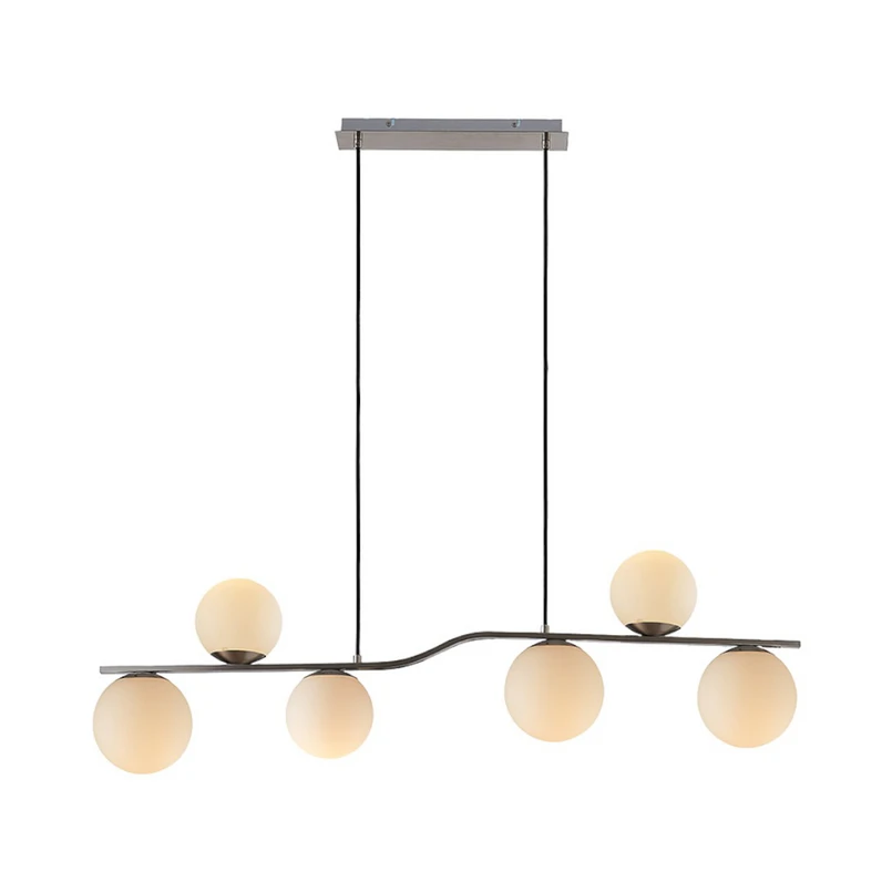 Lindby - Avalyn Suspension Opal/Nickel