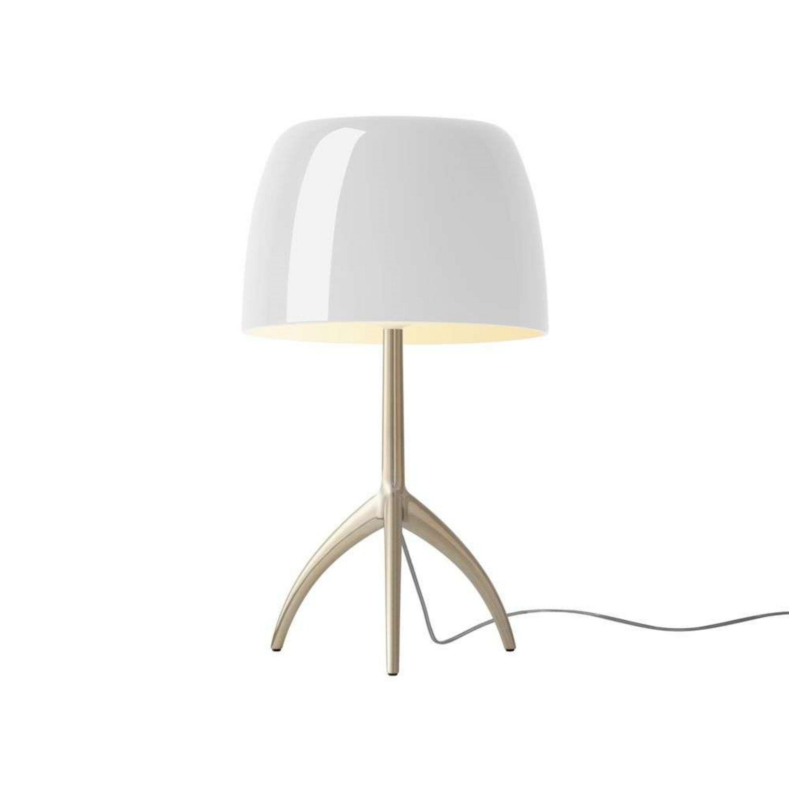 Lumiere Grande Tischleuchte, gold/weiß, 45 cm Foscarini - Wohnzimmer - Aluminium