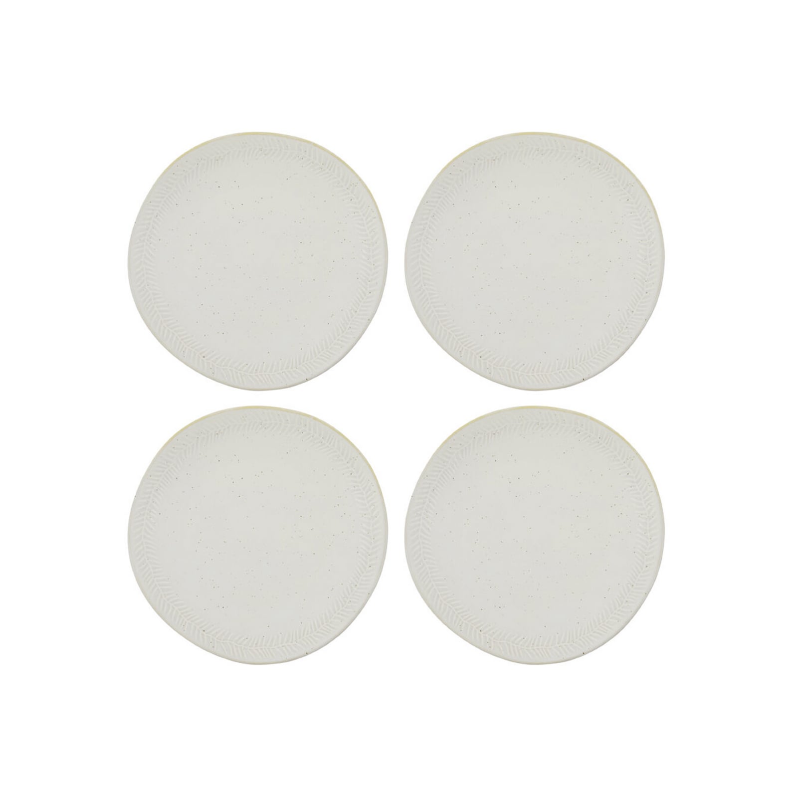Assiettes de service, lot de 4, Ø 22,5 cm, faïence, crème - Hous Doctor