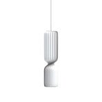 Lampada a sospensione Tom Rossau TR41, 100 cm, bianca, plastica, E27