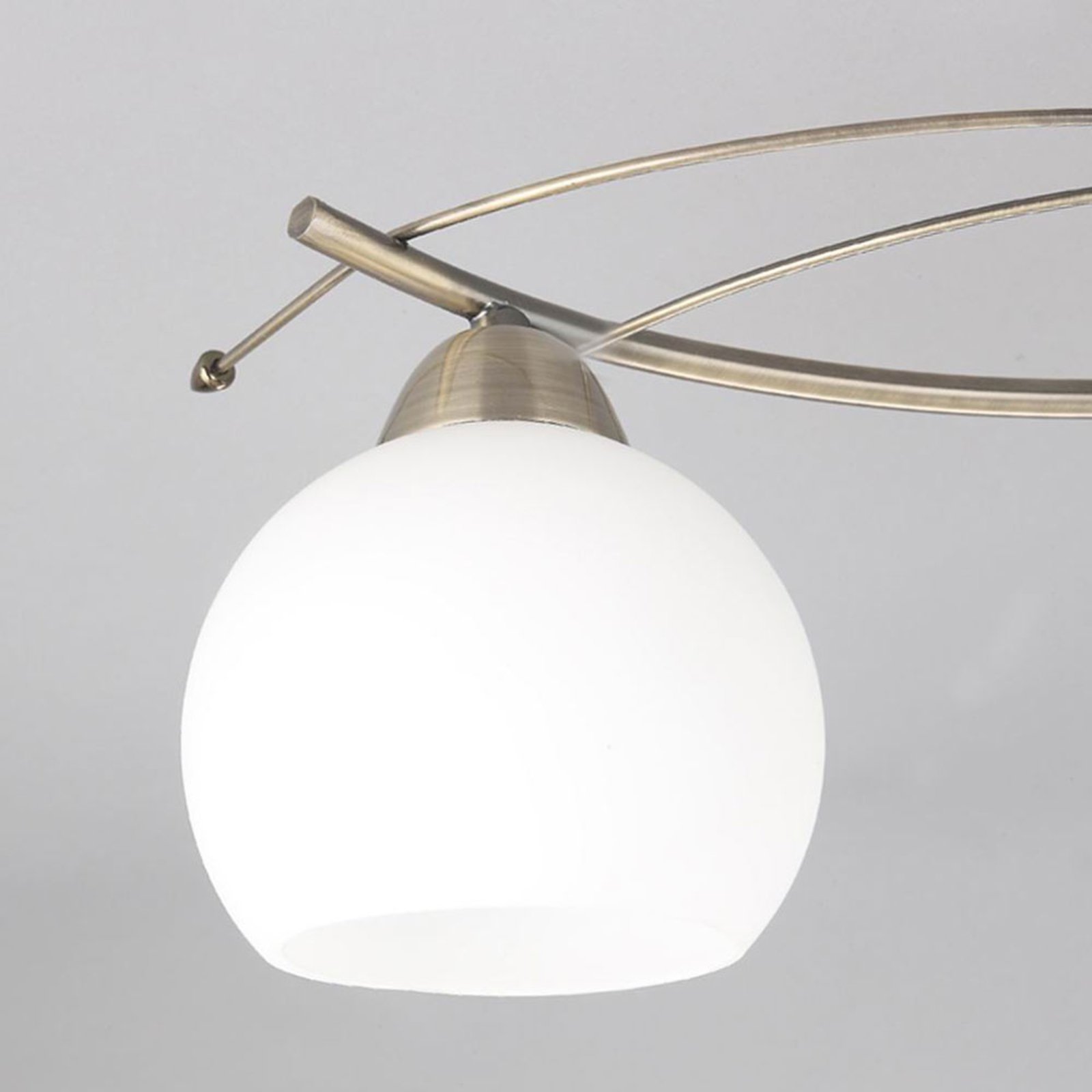 Leanda 4 Plafonnier Opal/Antique Brass - Lindby