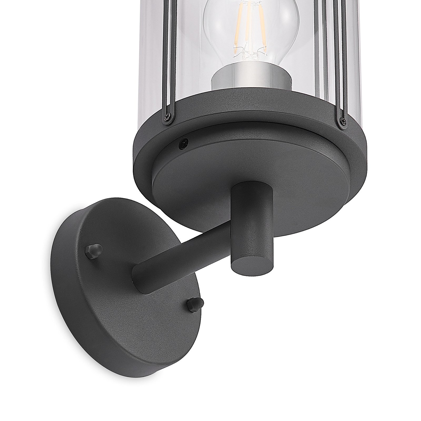 Ojali Candeeiro de Parede Exterior Dark Grey/Clear - Lindby