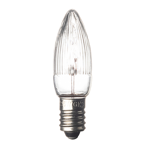 E10 2,5W 7V Reservlampor 3dels pack ljusform