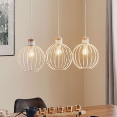 Lampa wisząca Barbado, 3-punktowa, biała