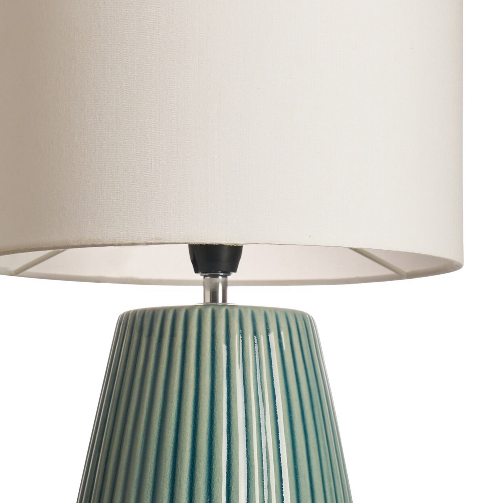 Pauleen-pöytälamppu LOVE IT CLASSY, valkoinen/vihreä, korkeus 36 cm