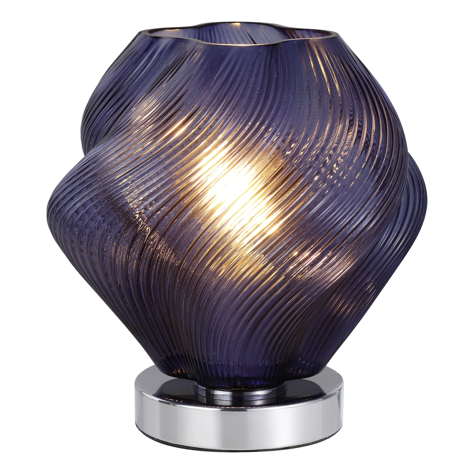 Tafellamp Meliciano, blauw, glas, hoogte 23 cm, E27 Tafellamp Meliciano, blauw, glas, hoogte 23 cm, E27