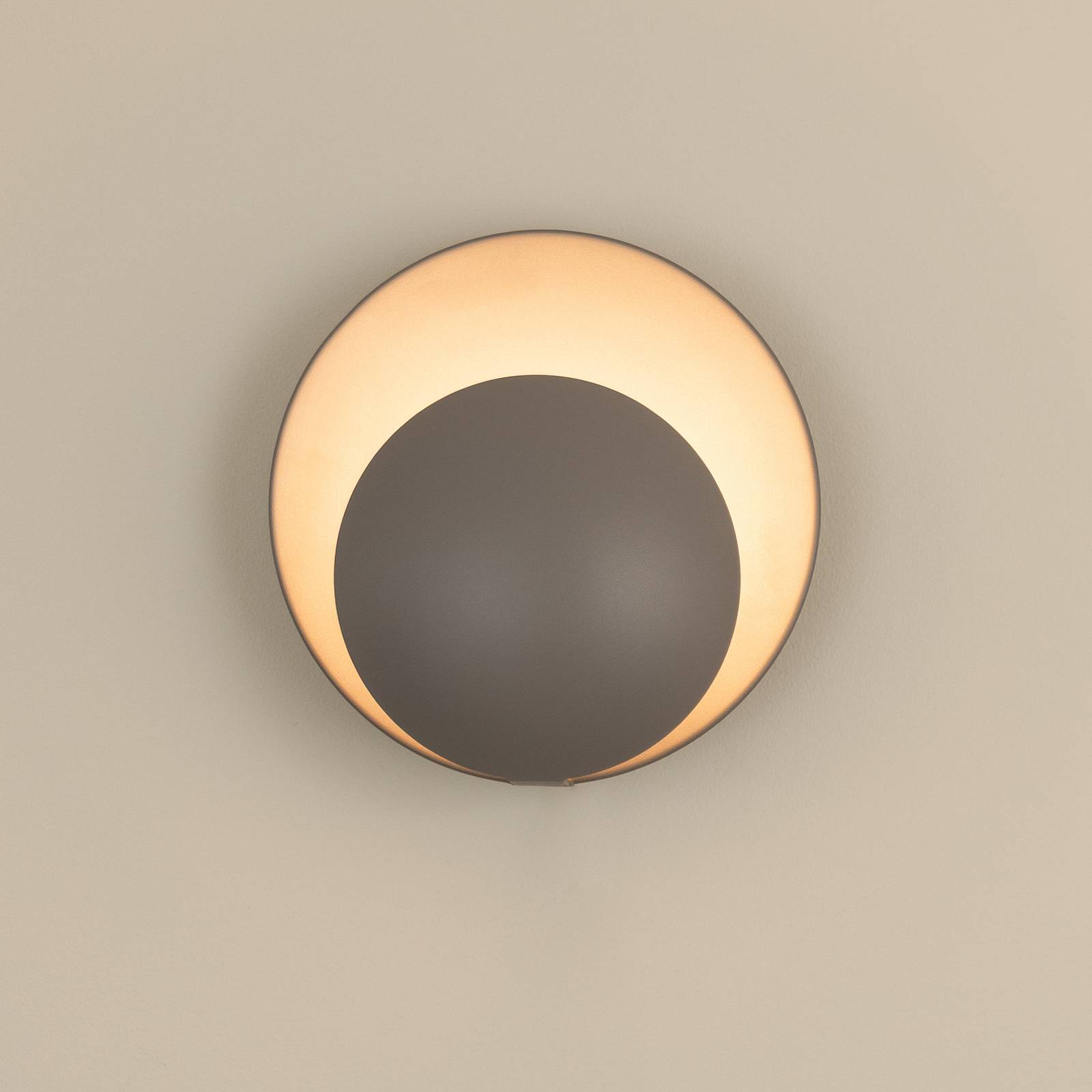 Globen Lighting Wandleuchte ORBIT, grau, Metall, Ø 30 cm günstig online kaufen