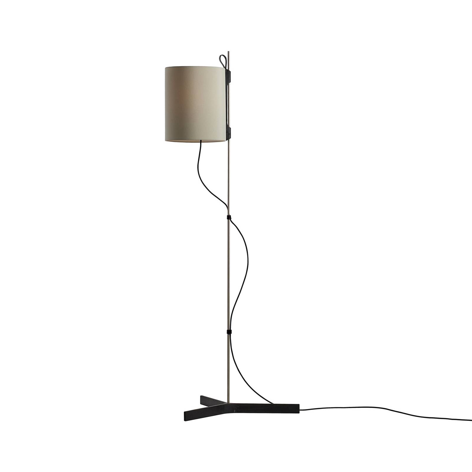 Lampa stojąca Magnetic, Ø 25 cm, khaki, czarny dąb