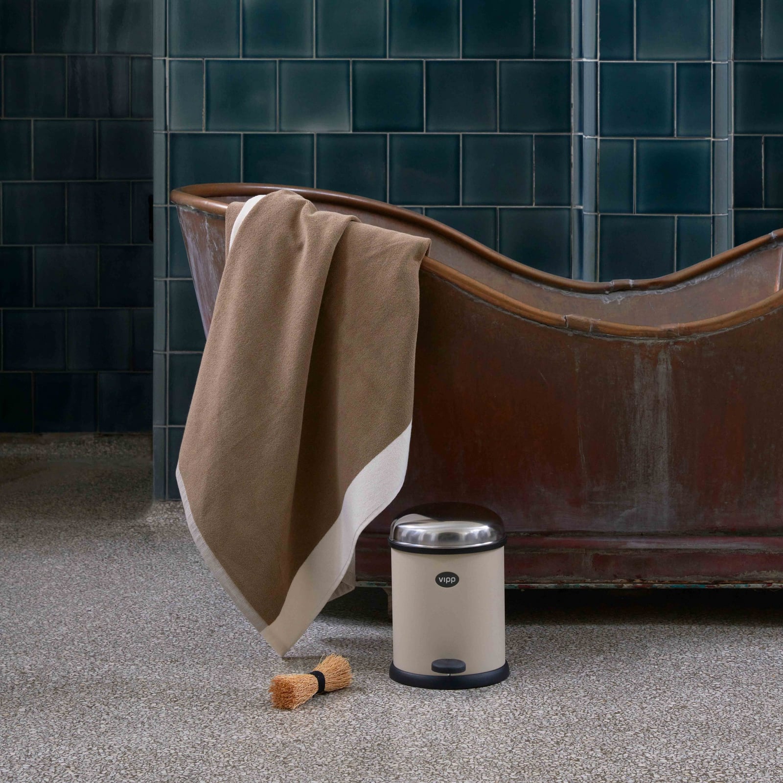 Kanta za smeće Vipp12, bež, 3 l, čelik - Vipp