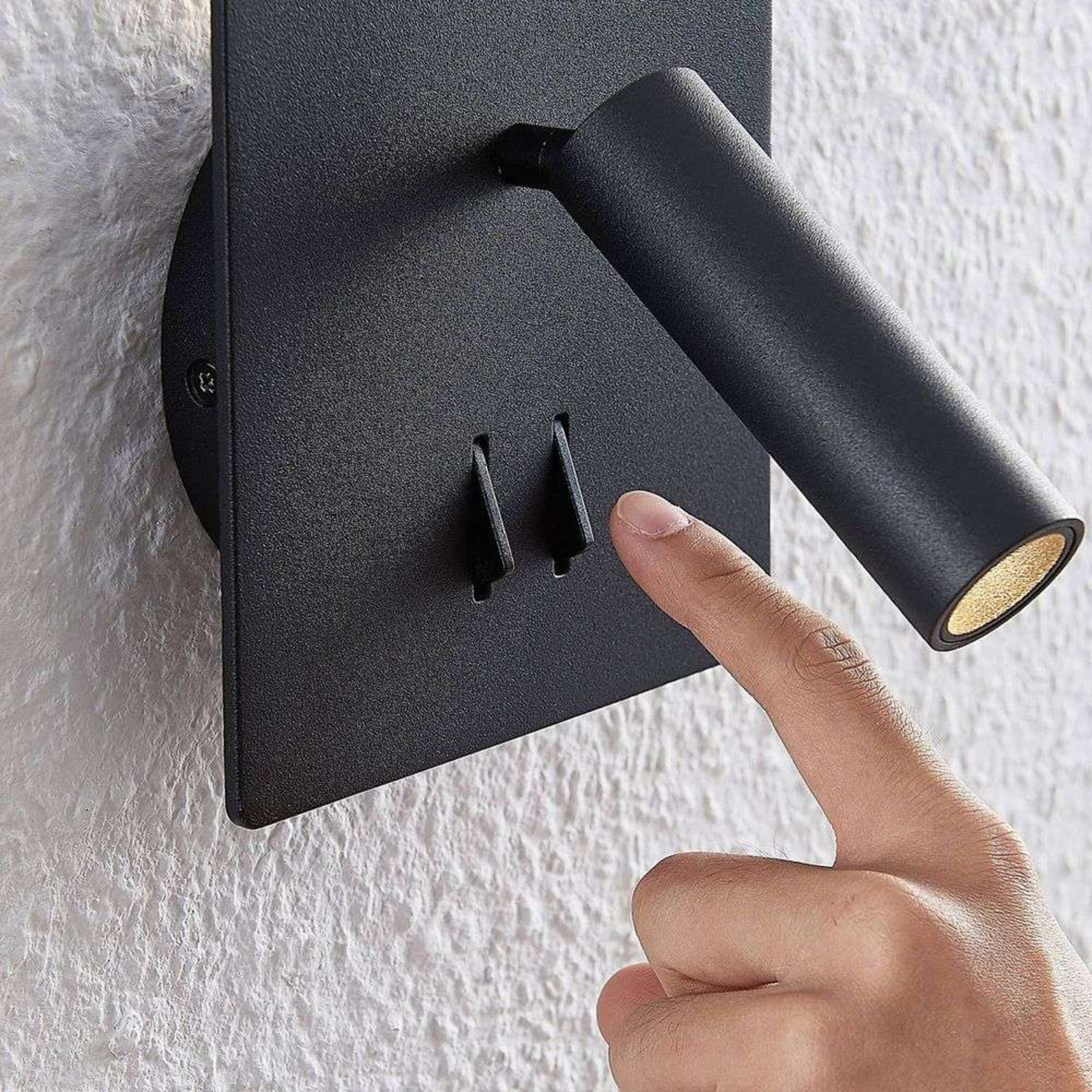 Magya LED 2 Square Aplică de Perete Black - Lucande