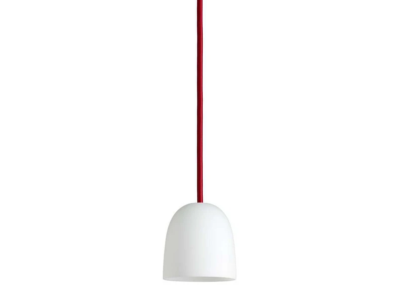 Produktfoto för Piet Hein - Super90 Mm Pendel Opal-glass (g9 42w)  - Hängsmycke - SUPER90 mm pendel OPAL-GLASS (G9 42W) - RØD ledning 3m - H9 x W9 D9 cm