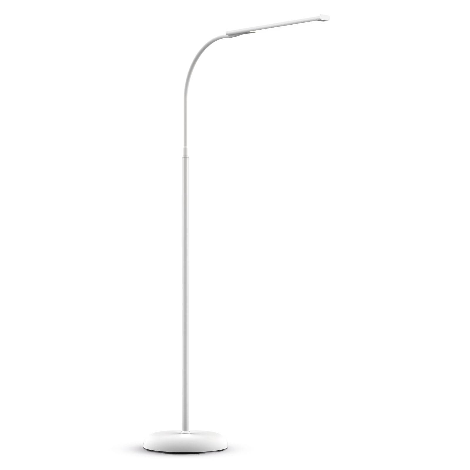 Lampadaire LED MAULpirro dimmable, blanc