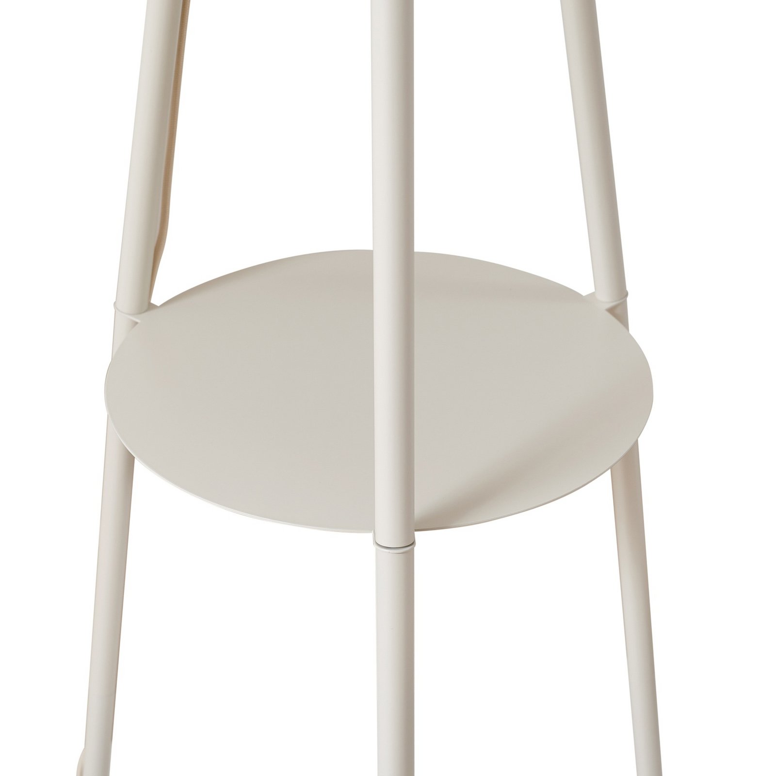 Lindby driepoot vloerlamp Libbie, 155 cm, linnen, crèmekleurig