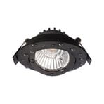 LED recessed ceiling light Dione, IP44, 4,000 K, black, dimmable