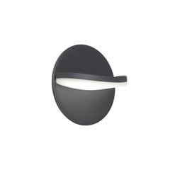 LED kültéri falilámpa Letty, sötét szürke, Ø 18 cm, fém, IP65