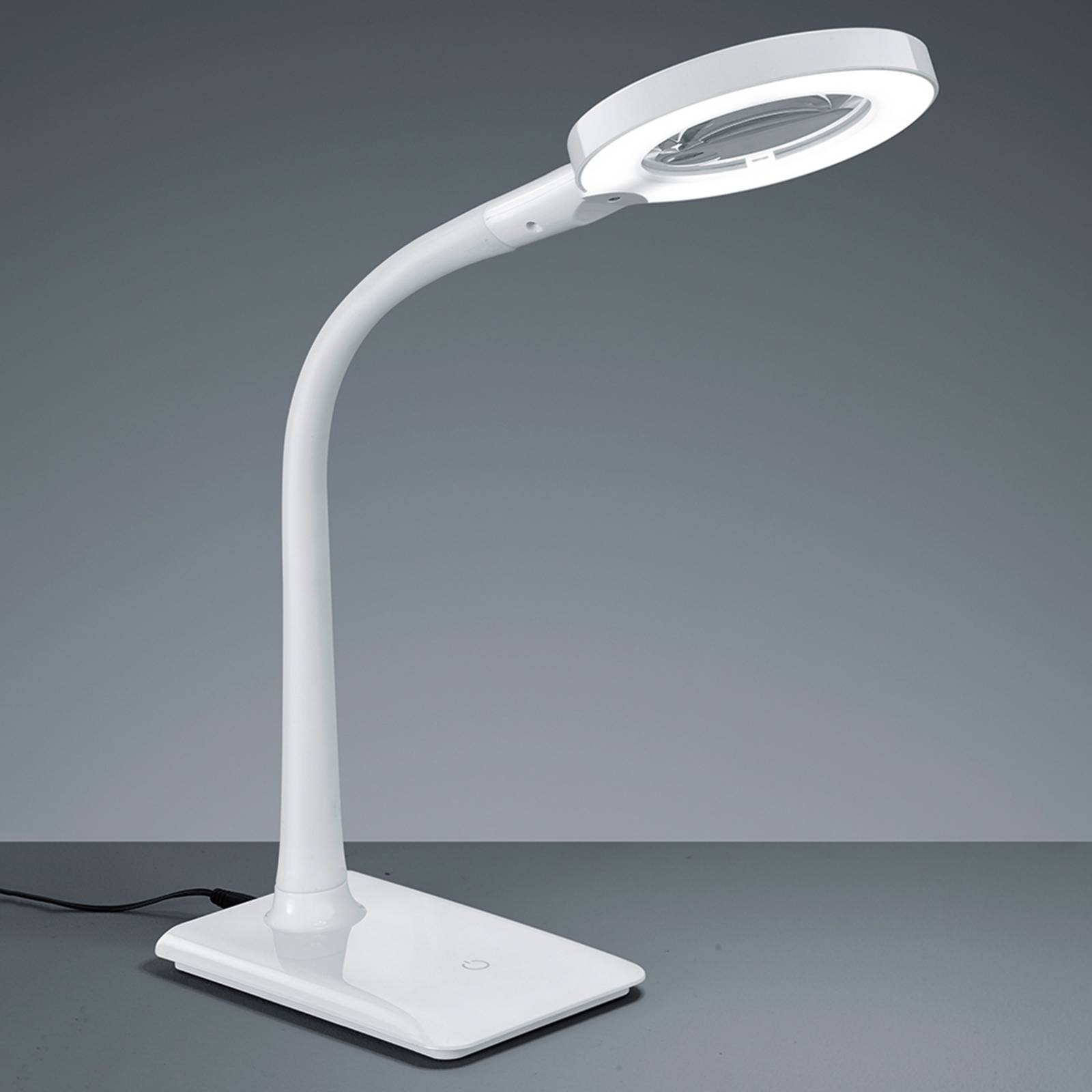 Mit Fuß - LED-Lupenleuchte Lupo in Weiß günstig online kaufen
