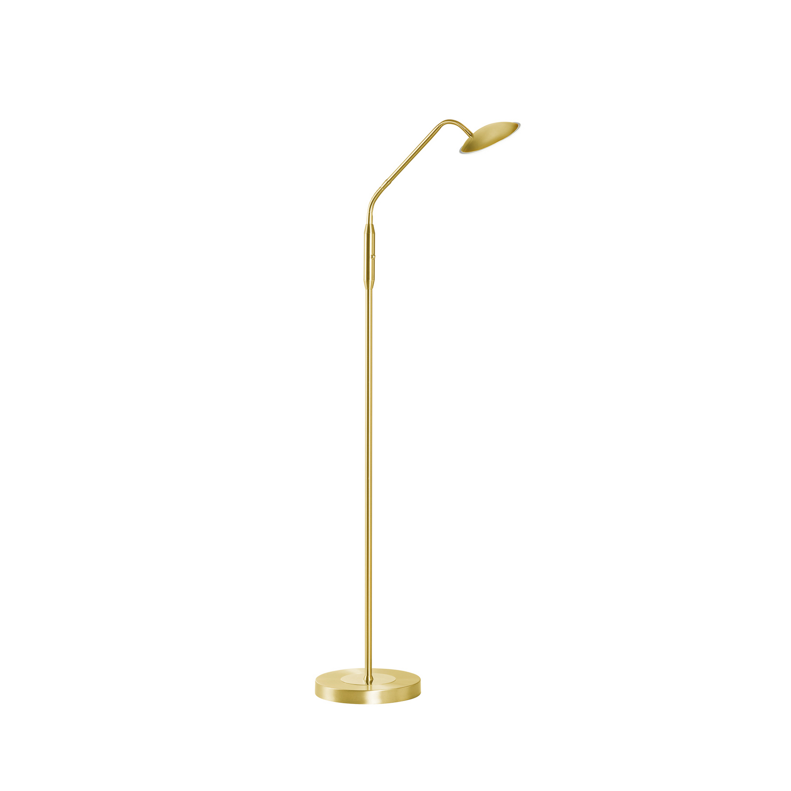 Tallri LED floor lamp, brass, height 135 cm, CCT, touch dimmer