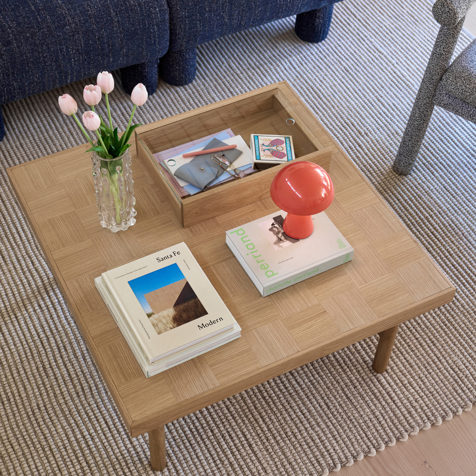 Senri Aufbewahrungsbox holz hell 42cm x 30cm, Eiche - HÜBSCH
