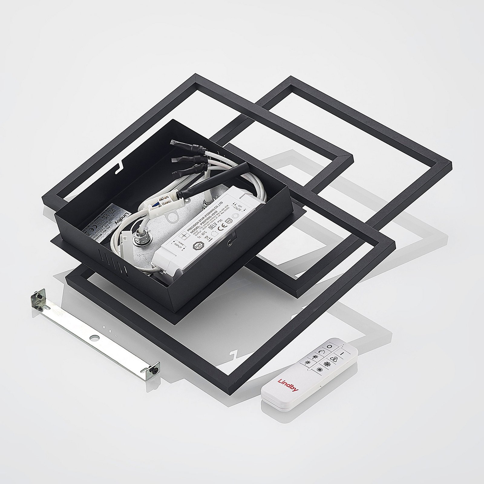 Qiana Square Mennyezeti Lámpa LED Black - Lindby