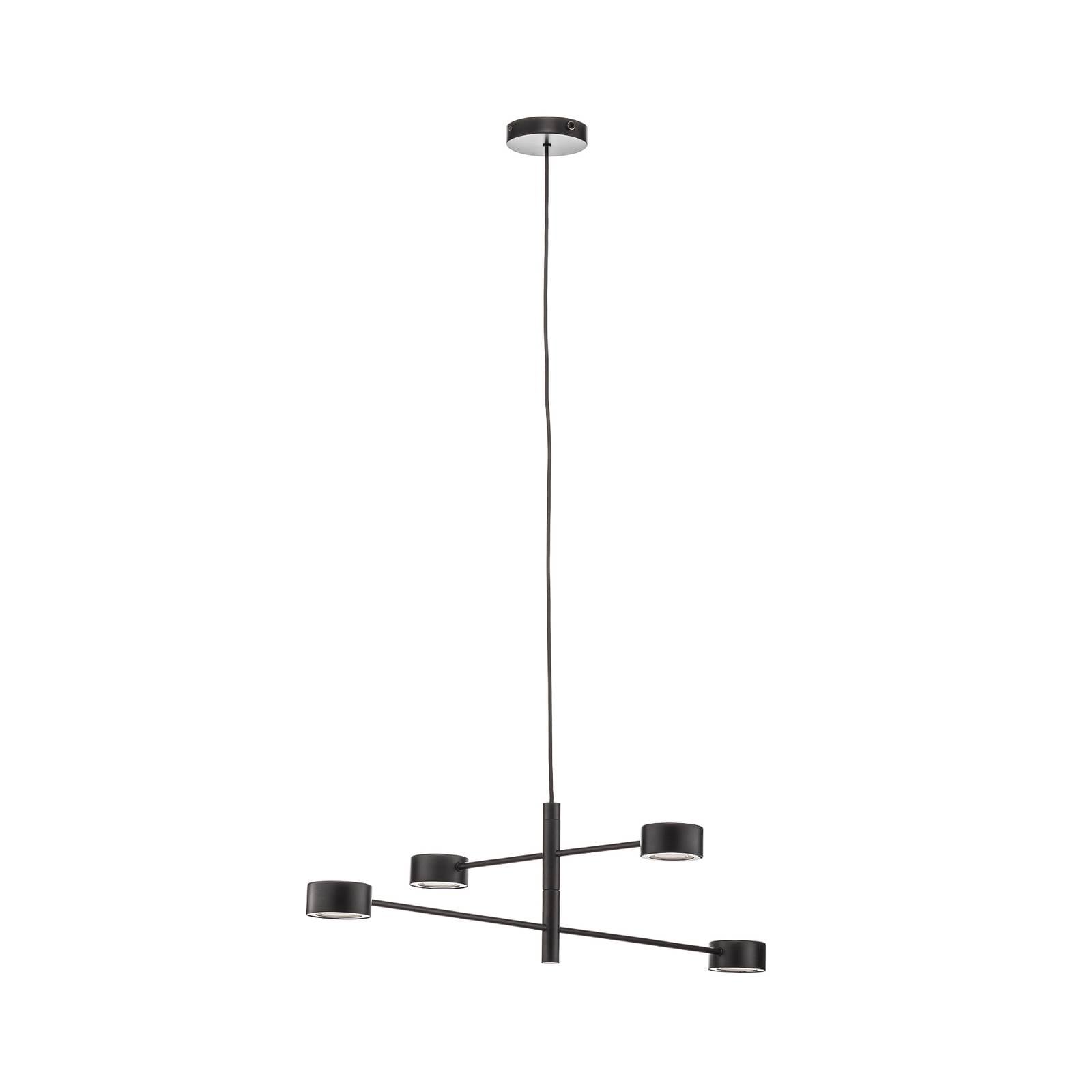 LED-Pendelleuchte Clyde, vierflammig, zweistufig