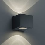 Angular LED outdoor wall light Cordoba, black