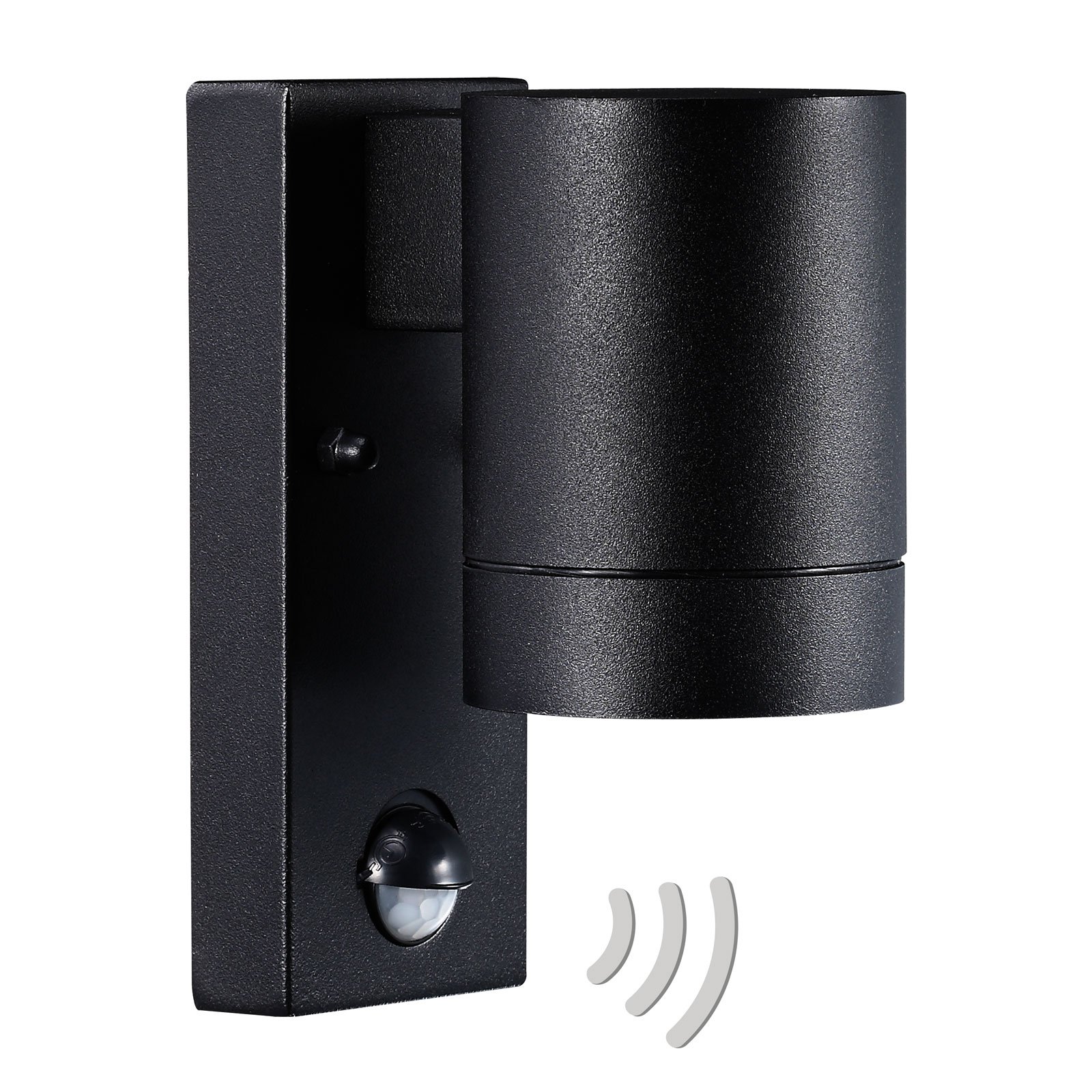Tin Seinävalaisin w/Sensor Black - Nordlux