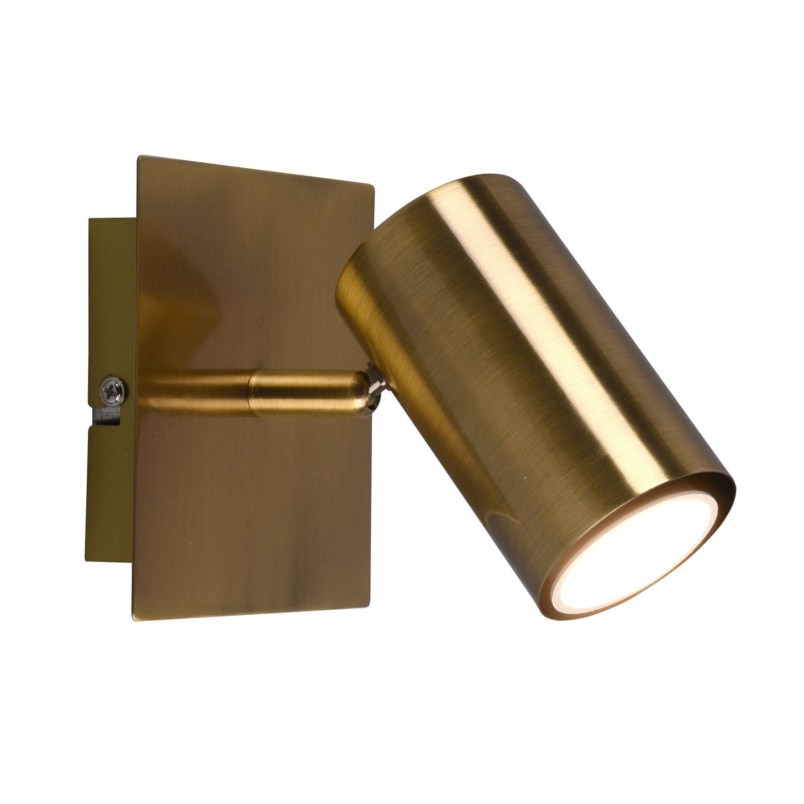 Trio Lighting Marley wall spotlight, antique brass, for Living / Dining Room, metal, GU10, 35 W, W: 12 cm, H: 12 cm