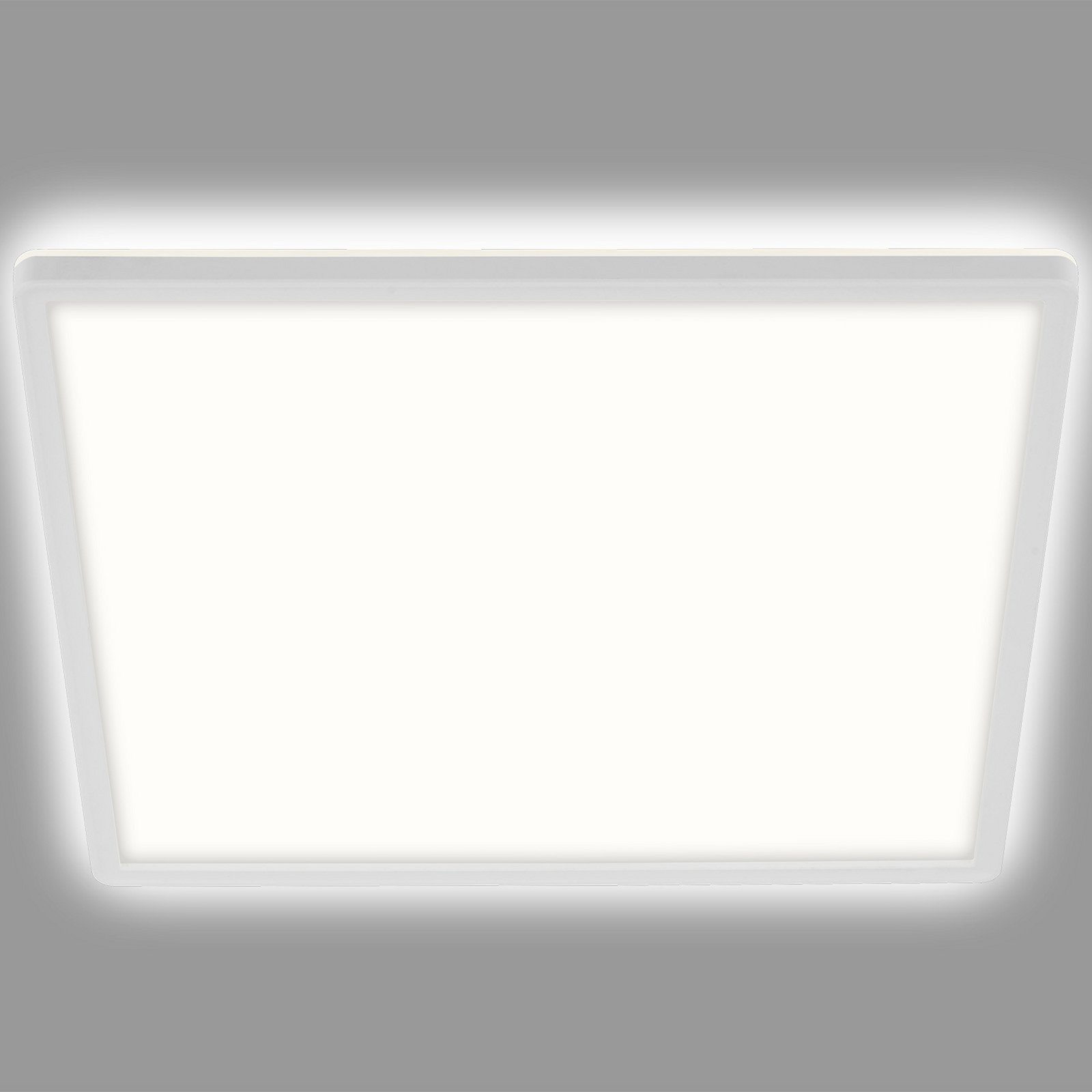 Briloner Plafonieră cu LED-uri Slim unghiulară 293 x 293 cm - Hol - modern - alb - Plastic