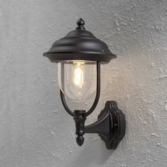 Zewnętrzna lampa ścienna PARMA, czarny