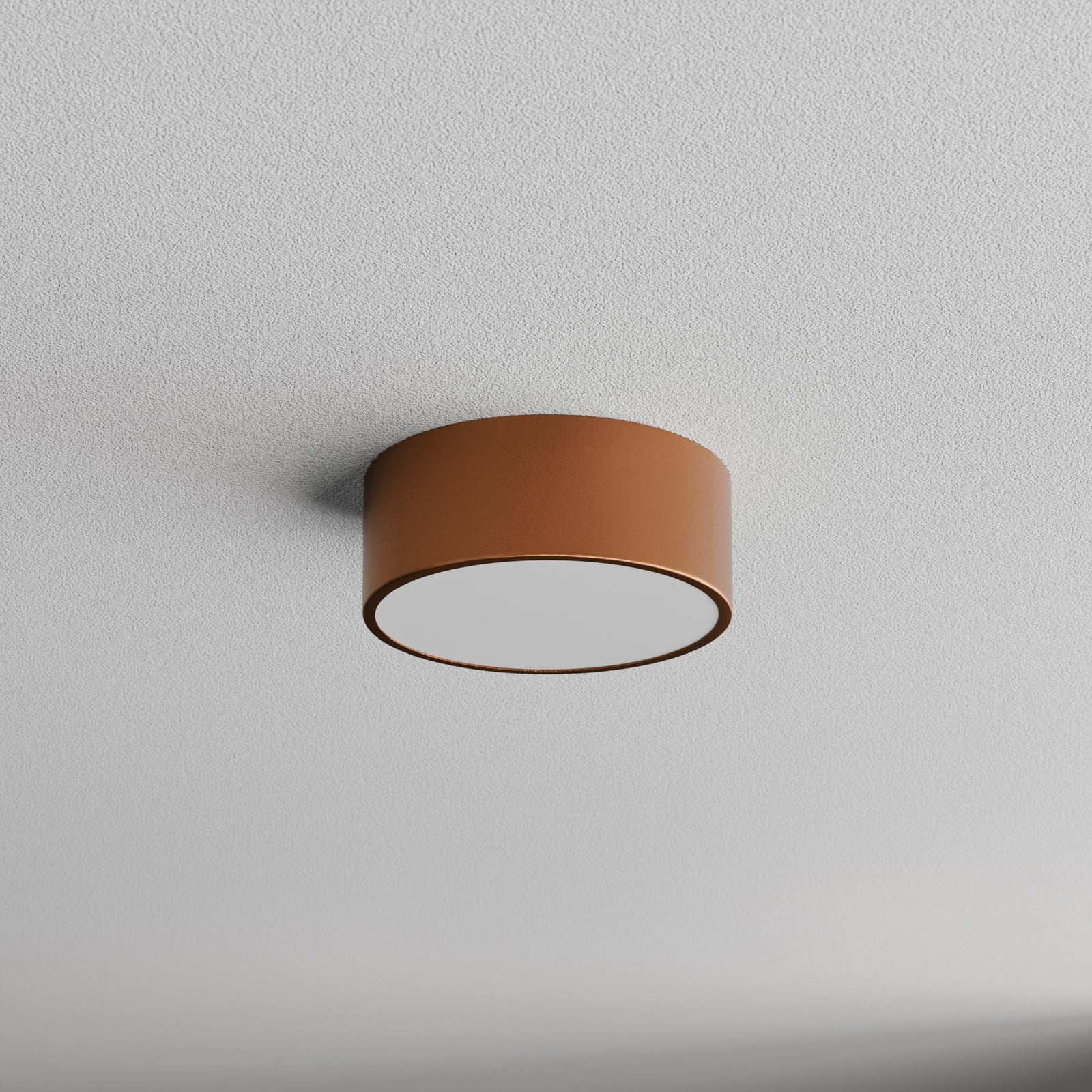 Cleo 200 ceiling lamp, copper, sensor, IP54, Ø 20 cm, metal