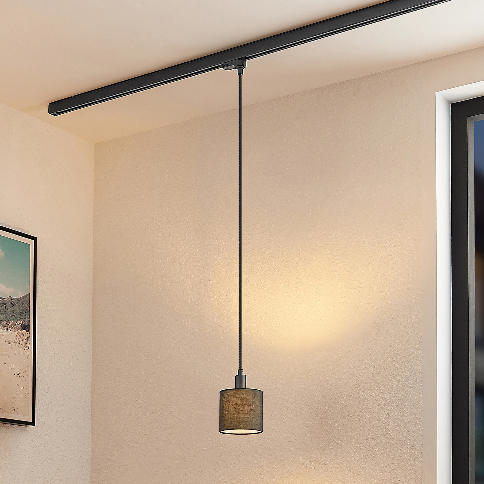 Arcchio Heleni hængelampe, skinne, sort 12cm