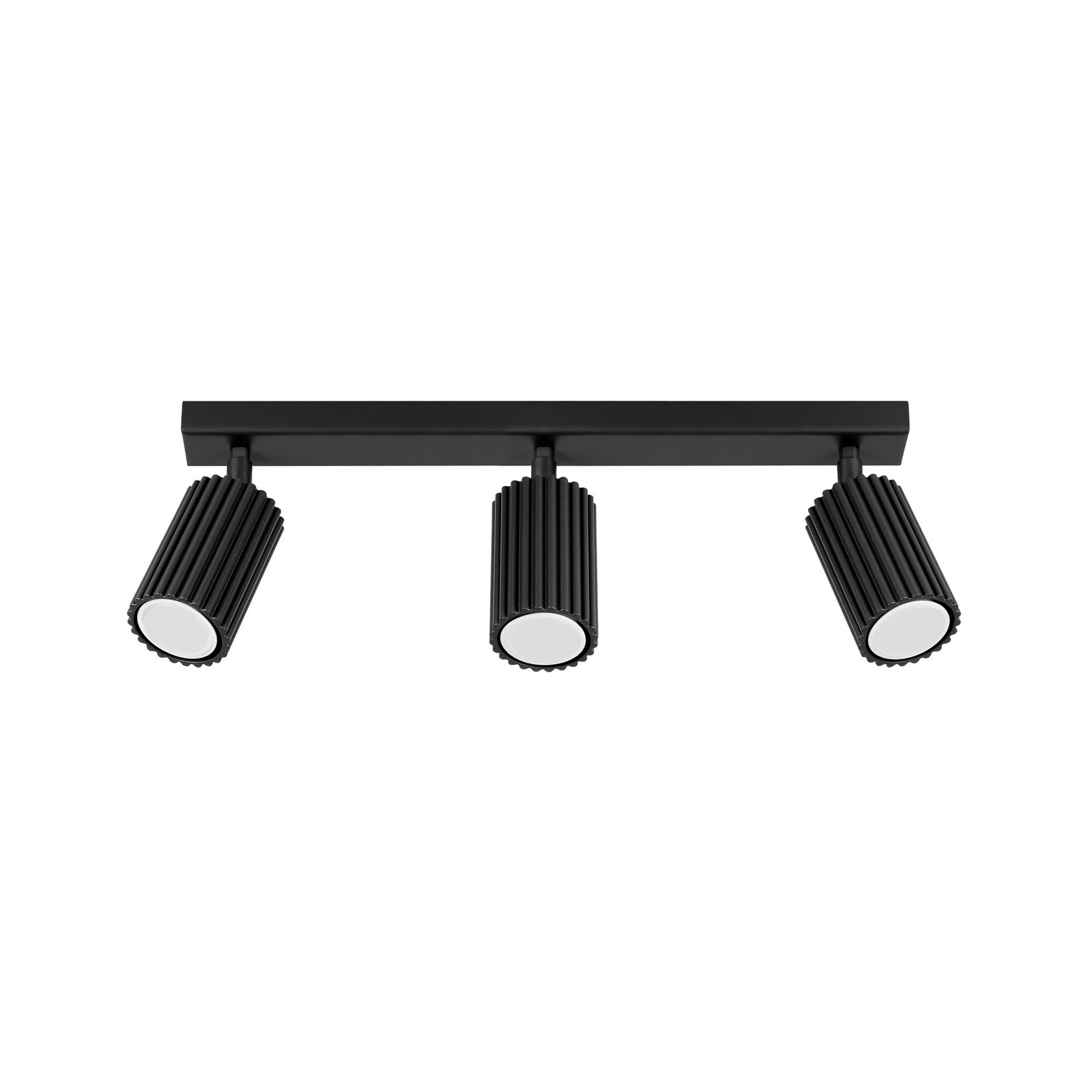 Deckenstrahler Karbon, schwarz, Länge 45 cm, Alu, 3-flg.