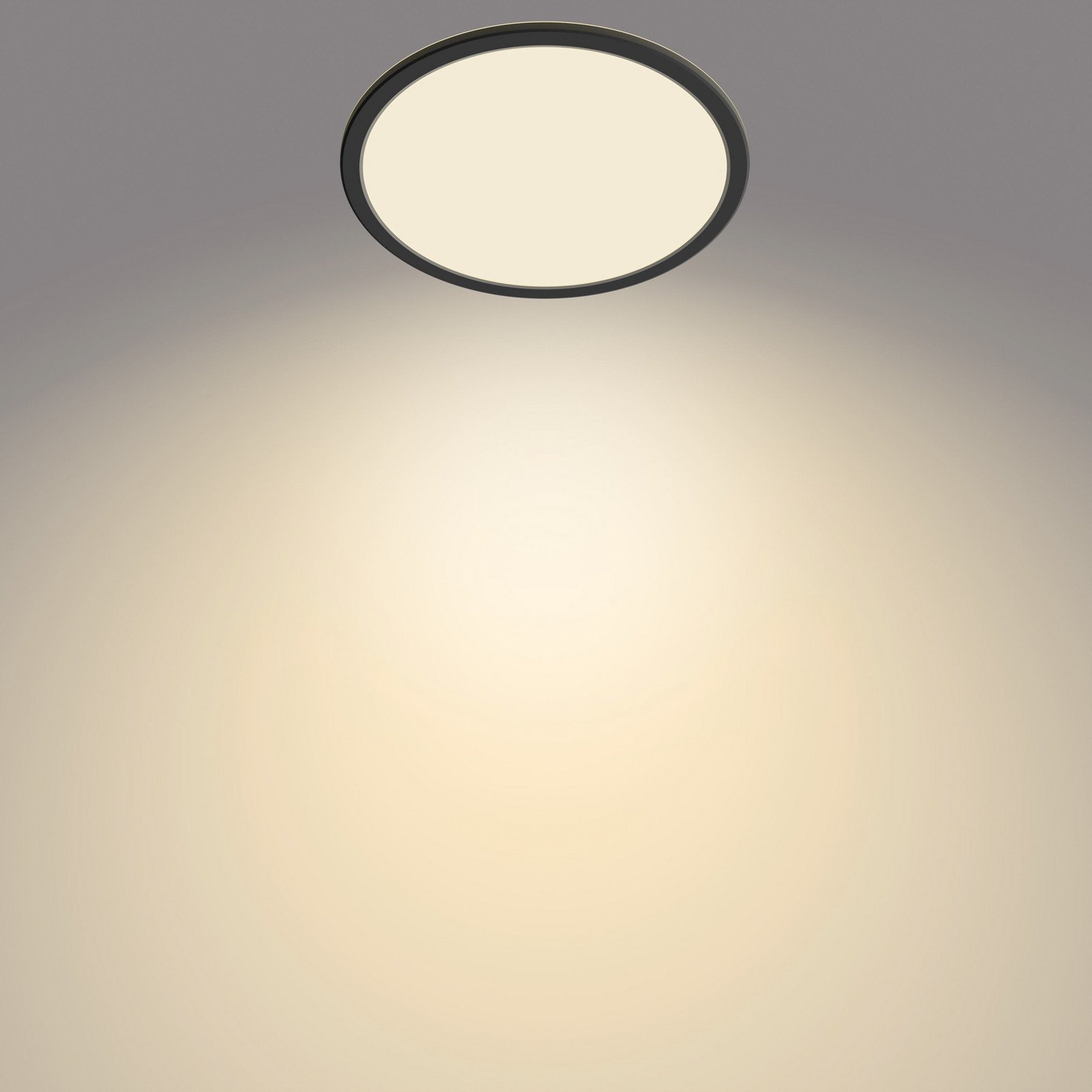 Philips SuperSlim LED IP44 2.700K Ø 245cm negru - Baie - Metal