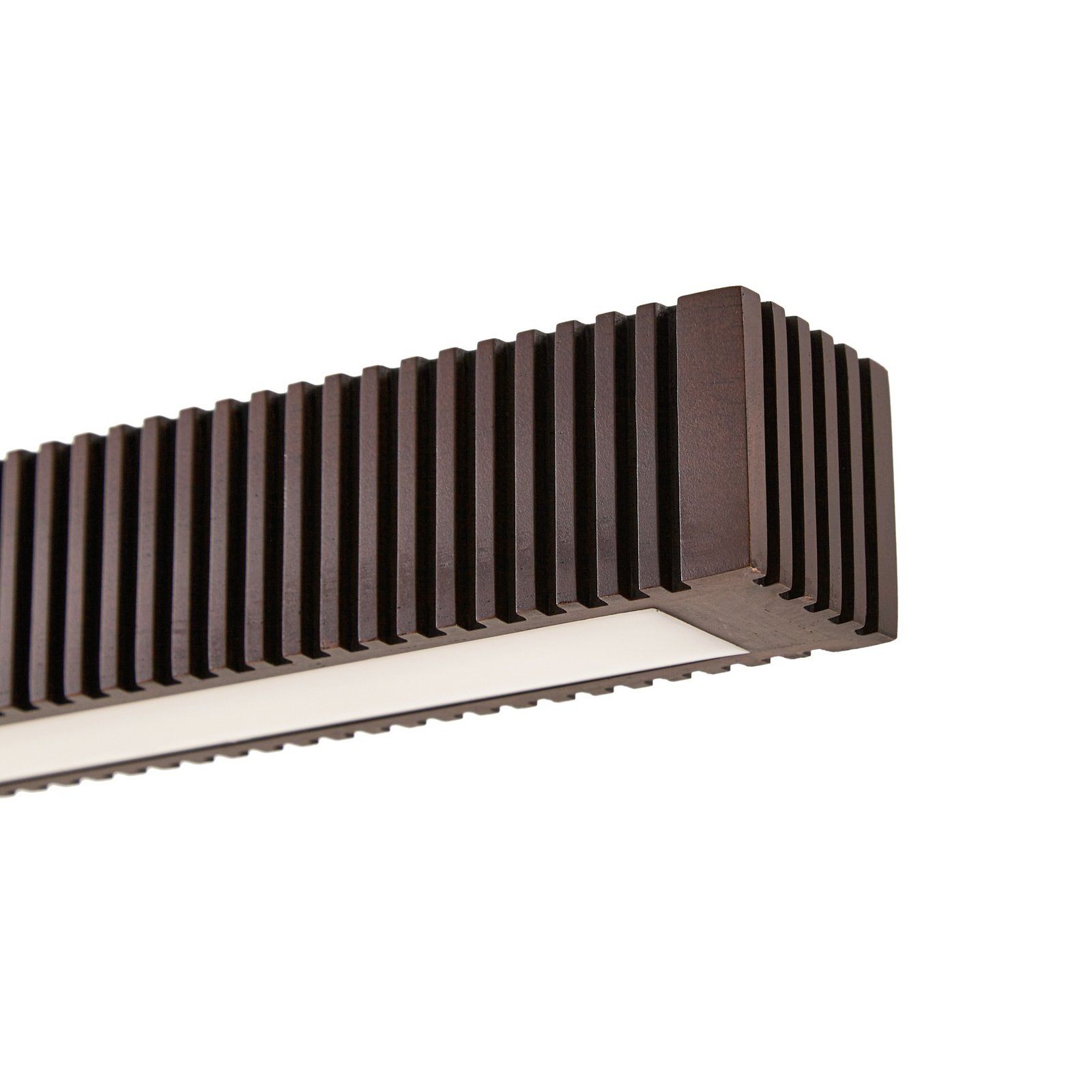 Lucande LED-riippuvalaisin Emara, tumma puu, tammi, CCT Lucande LED-riippuvalaisin Emara, tumma puu, tammi, CCT