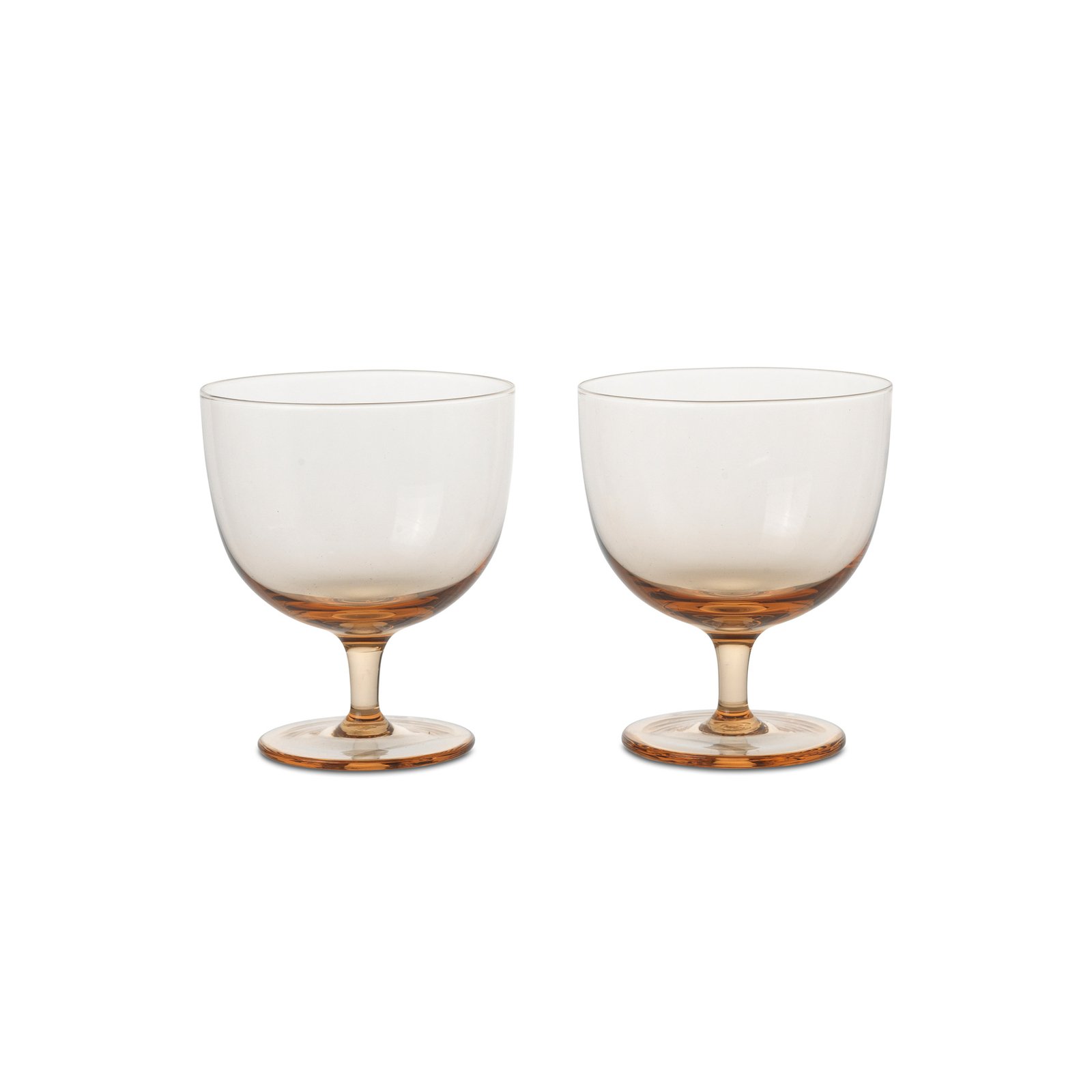 ferm LIVING Host vattenglas, ros, 200 ml, glas, set om 2