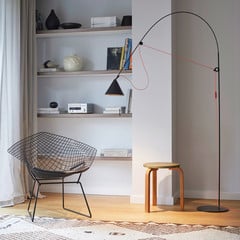midgard LED põrandavalgusti AYNO L, must/oranž 3000 K 166 cm